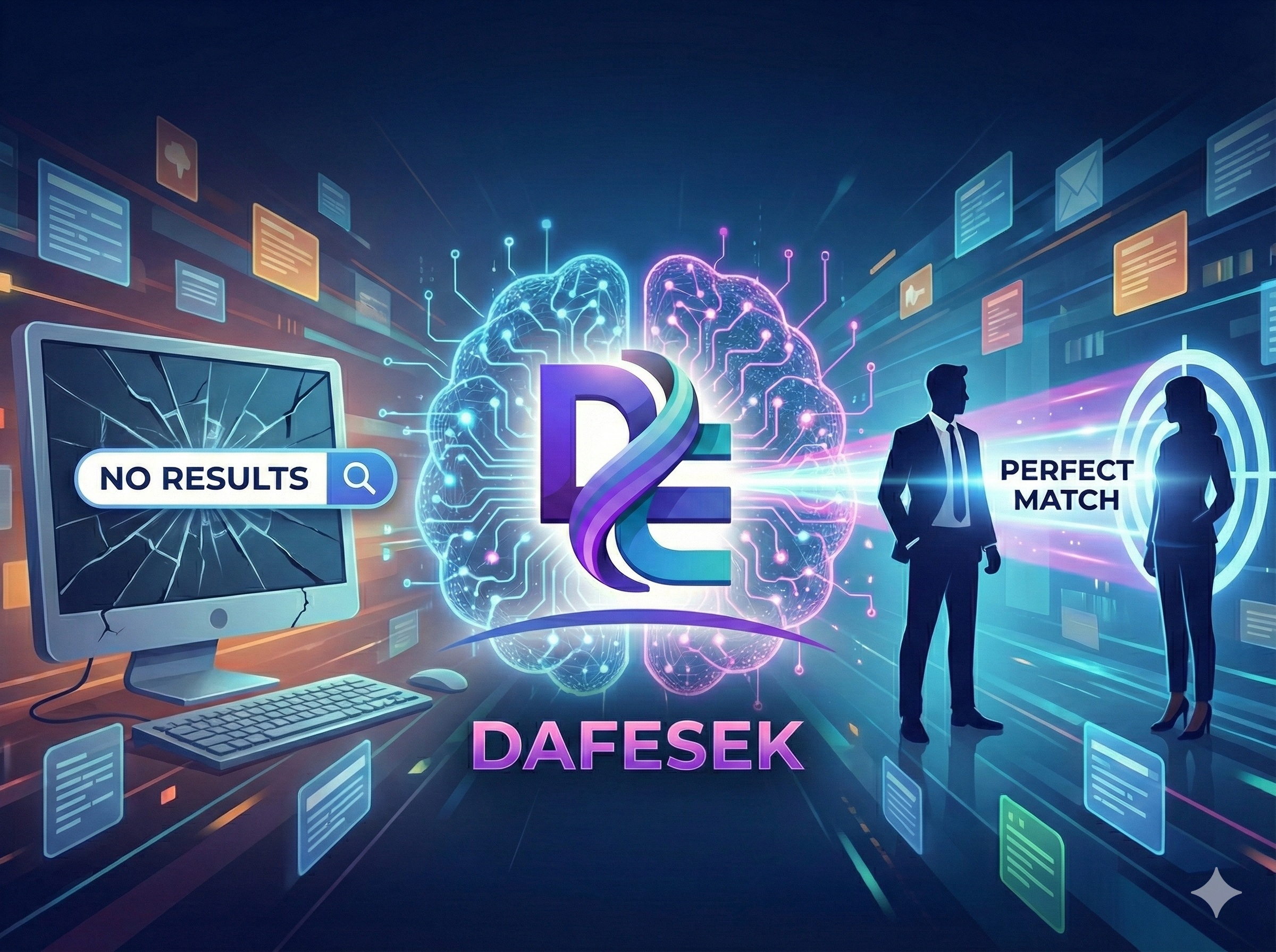 הסוף ל"אין תוצאות": איך מנוע ה-AI של דף עסק (DAFESEK) מחבר אליכם את הלקוח המדויק